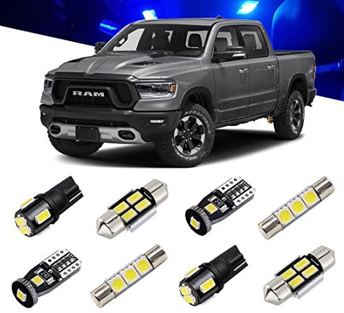 Kit de luces LED interiores azul para Dodge Ram 2019-2021 miniatura 1