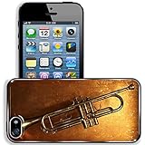 Liili Apple iPhone 5 iPhone 5S Aluminum Backplate Bumper Snap iphone5/5s Case Brass Trumpet Horn on a Golden Background Soft Photograph Photo 9086445