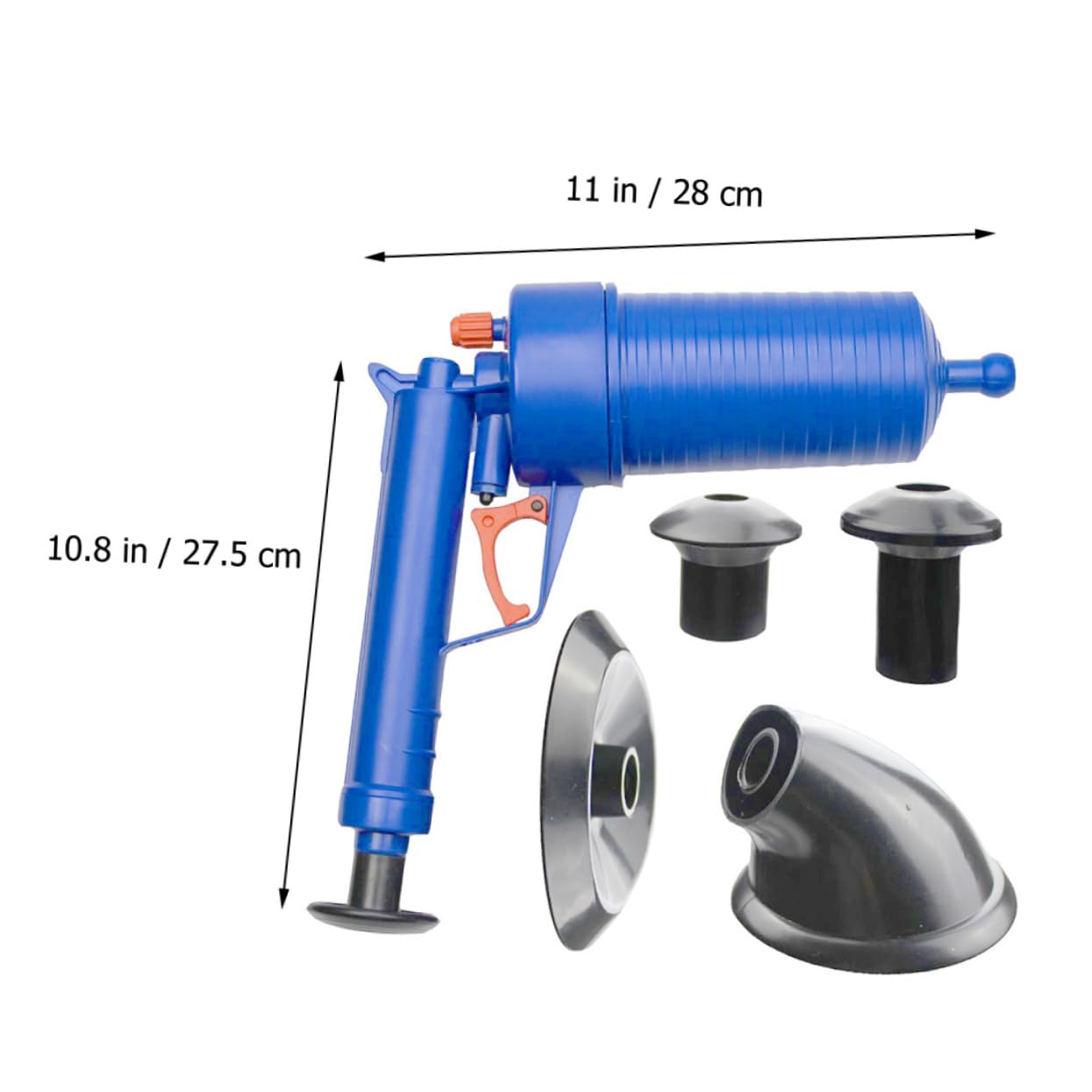 Déboucheur de Canalisation à Air, Ventouse Wc en Abs, 1 Set 2 Tailles de Ventouses, pour Évier et Sol, Débouchage Rapide