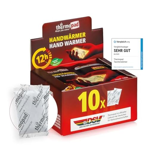 THERMOPAD Handwärmer – DAS ORIGINAL: 10 Paar Wärmepads für 12 Stunden Wärme I Sofort einsatzbereite Taschenwärmer I Extra warmes Heatpad – ideal für Outdoor-Aktivitäten & Handschuhe I Hand-Wärmekissen