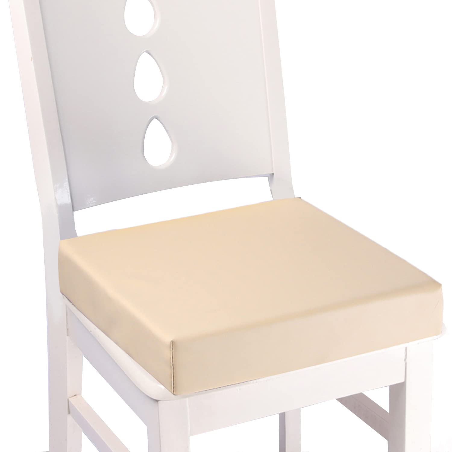 Dickes 5/8 cm wasserabweisendes Stuhlkissen mit Bändern, Wasserpfoof Stuhlpolster Sitzkissen für Zuhause, Garten, drinnen und draußen (80 x 40 x 5 cm, Beige)