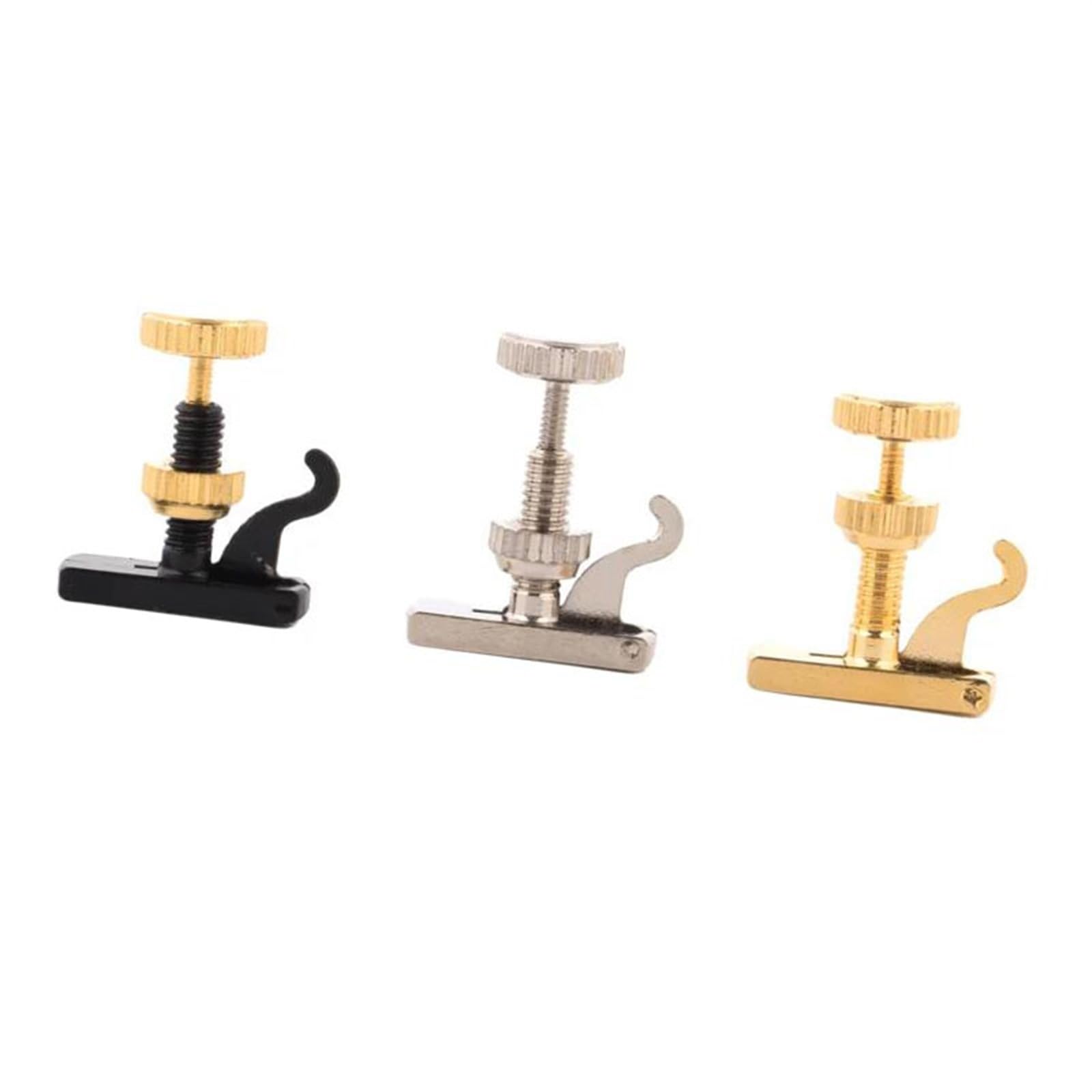 Parti di ricambio per violino 10 Pezzi Nuovi Di Corde Per Violino Accordatori Fini Misura 4/4 Parti Di Violino Accessori(Gold)