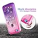 Ruky Kickstand Case for Galaxy Z Fold 3 with Hinge Protection, Full Body Case with Built-in Screen Protector PU Leather Protective Stand Phone Case for Galaxy Z Fold 3 5G (Pink Purple)
