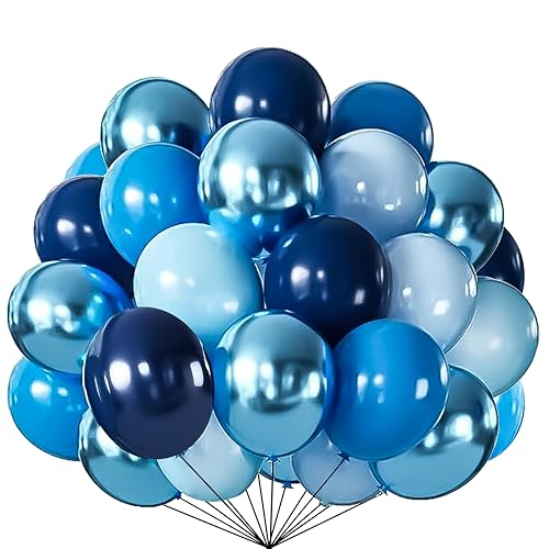 Firomi Metallic Blue Balloons Set 12-inch 70 pack