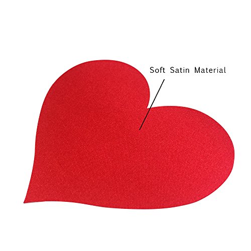 JESWELL Nipplecovers Disposable, Adhesive Women Pasties Sexy Breast Petals for Backless Dresses, Multi Design (Heart Petals 5 Pairs Black & 5 Pairs Red)4