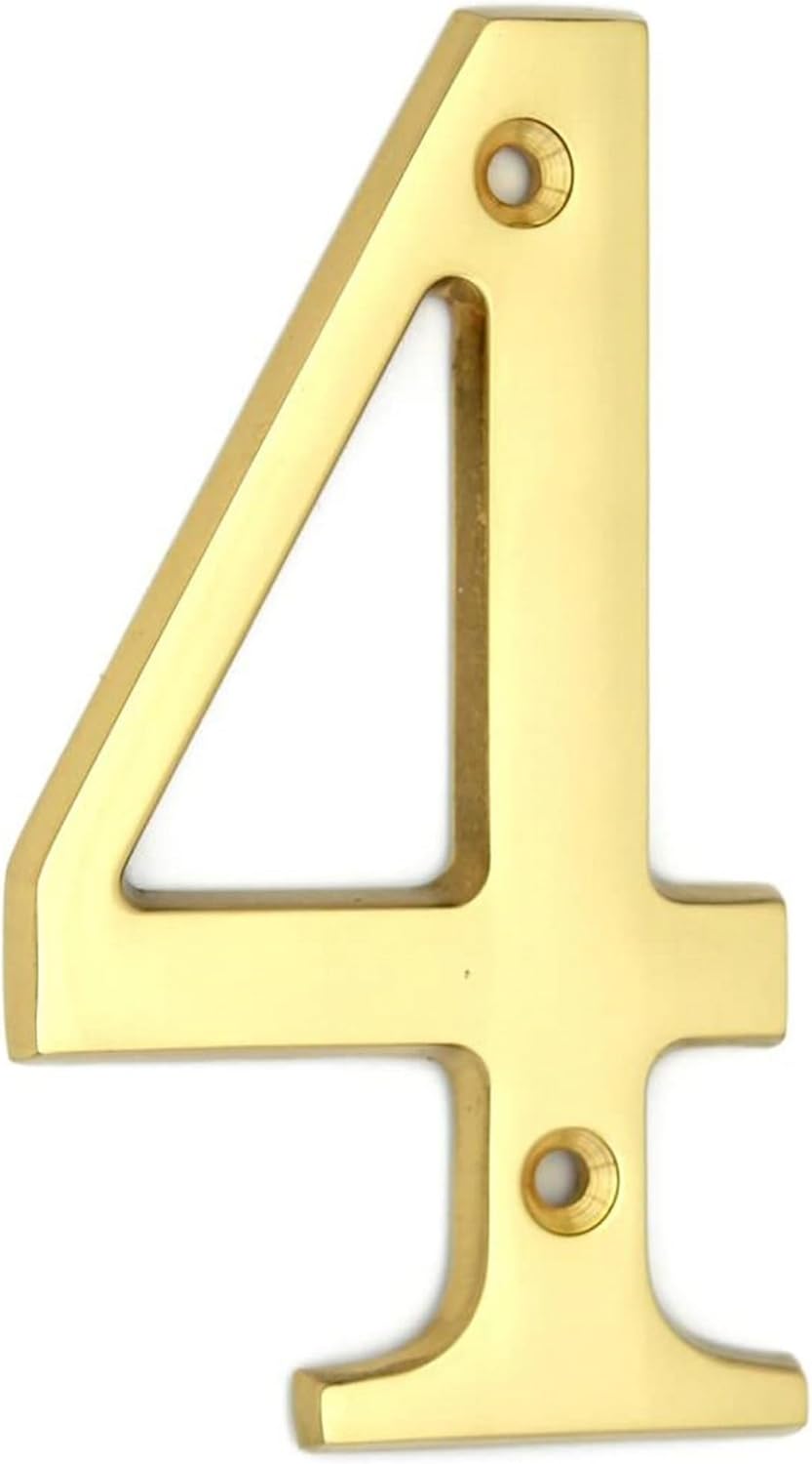 4-Inch Brass House Number A100(Number 5)