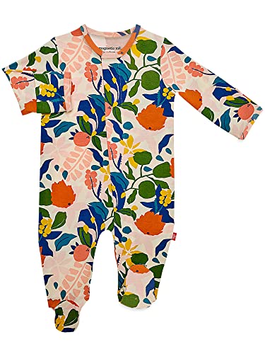 Image of Magnetic Me Footie Pajamas Soft Modal Baby Sleepwear with Quick Magnetic Fastener | Boys and Girls Sleeper Preemie-24 Months