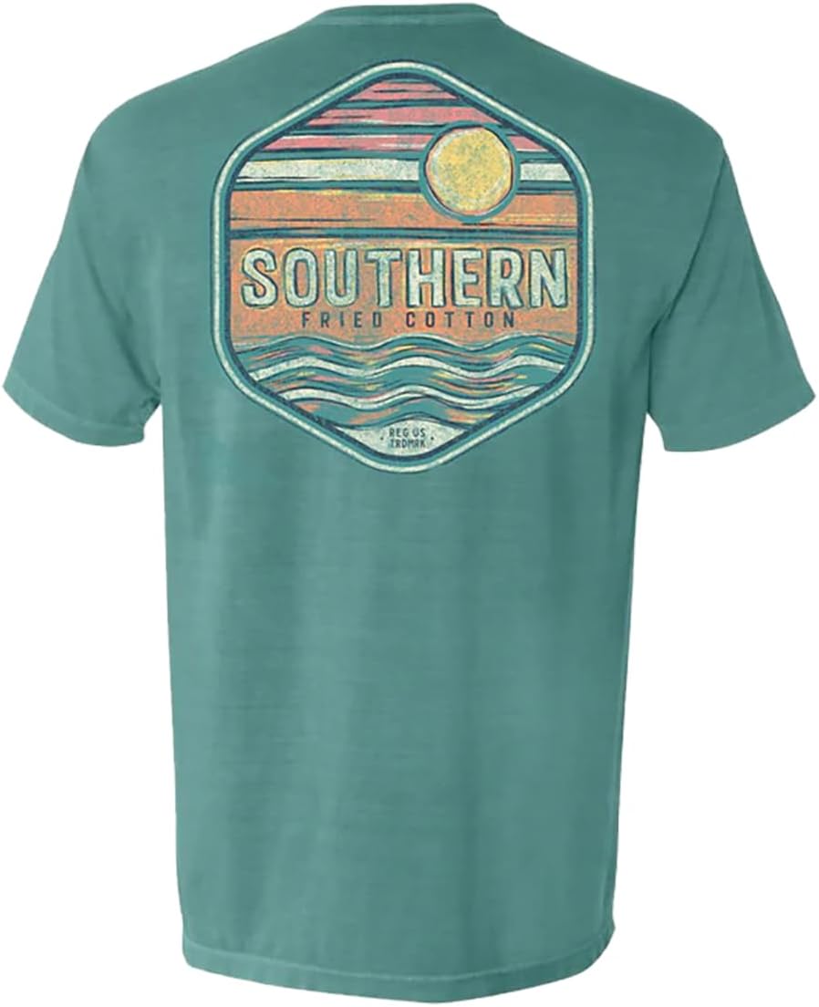 Southern Fried Cotton Camo Hunting Club Short Sleeve Comfort Colors Moss Graphic T-Shirt