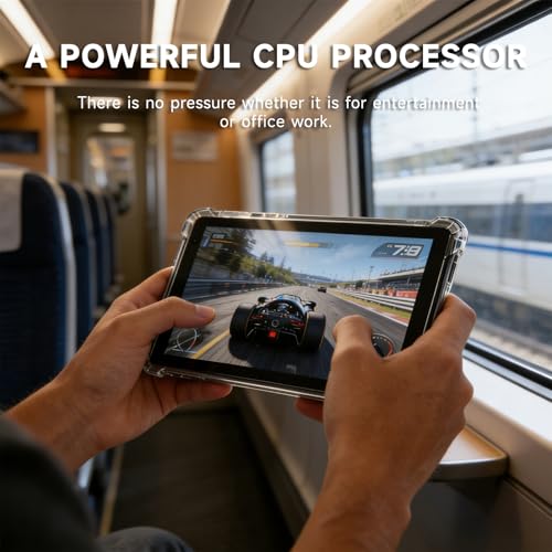 Image of WUIUHOU 7 inch Android 14 Tablet, Tablet' with Case, 8GB RAM (3GB+5GB Extended) & 32GB ROM, 3000mAh Battery, Dual Camera, 2.4G /5G WiFi 6 tab - Portable Mini Tablet for Work, Study (Black)