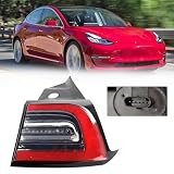 Dasbecan Right Tail Light Compatible With 17-23 Tesla Model 3 1077398-00-G
