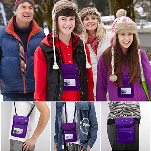 ROOSALANCE Neck Pouch Passport Holder with RFID Waterproof Multifunctional Document Organizer Visual Window Design… - Image 6