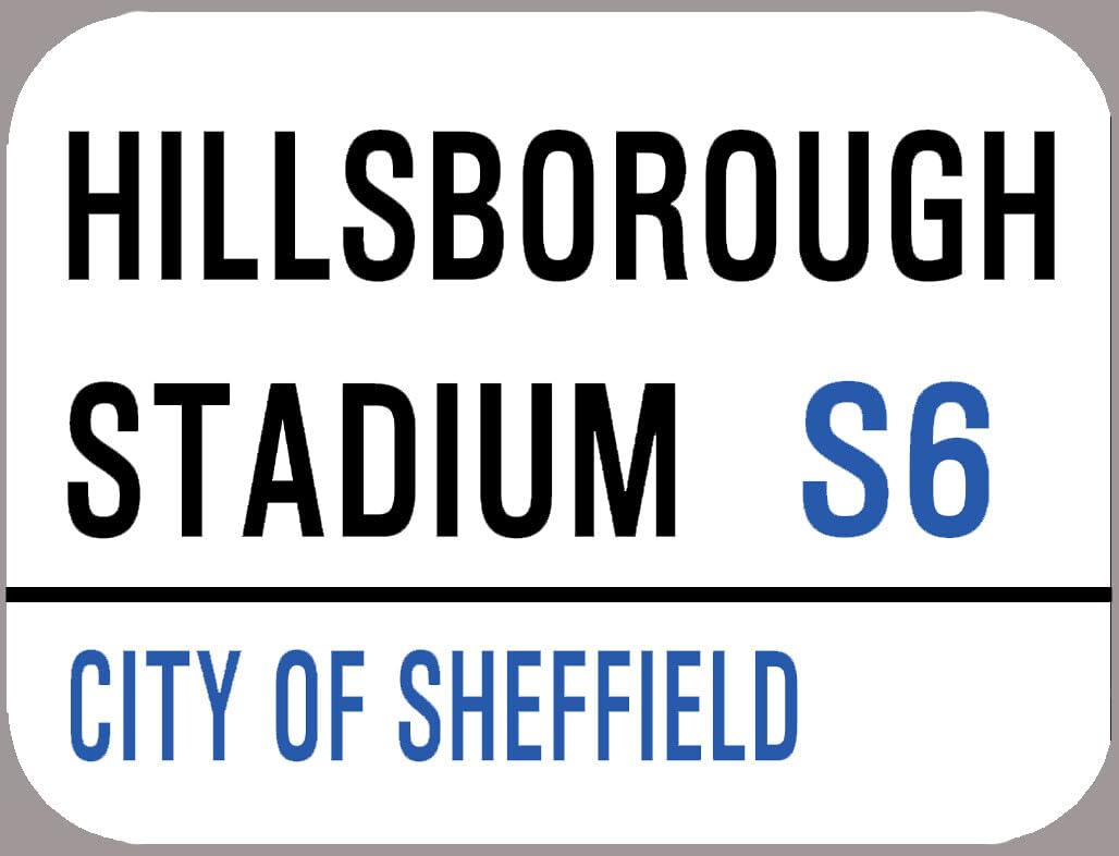 Yelaceccb New Metal Street Sign Hillsborough Sheffield Metal Street Sign 8X12 Inches