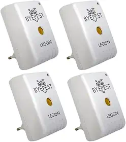 Kit 4 Repelente Eletrônico Ultrassônico Byepest Espanta Ratos Morcegos e Roedores Cobertura 200m² Sem Cheiro e Química