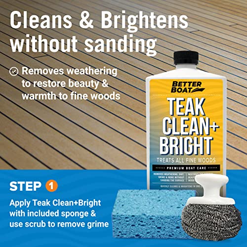 Image of Teak Cleaner and Brightener for Wood, Teak Oil or Sealer for Boats, Indoor