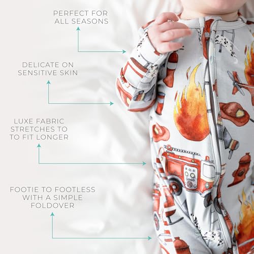 Image of Posh Peanut Convertible Baby Sleepers - Footless Baby Pajamas with 2 Way Zipper for Easy Diaper Changes