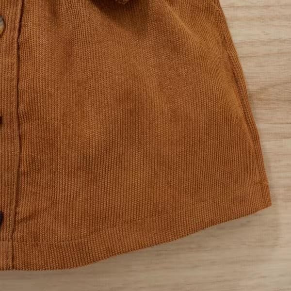 Toddler Baby Girl Skirt Outfit Solid Color Ruffle Long Sleeve Knit Tee Tops Kids Girl Blouse + Skirt 2PCS - Image 6