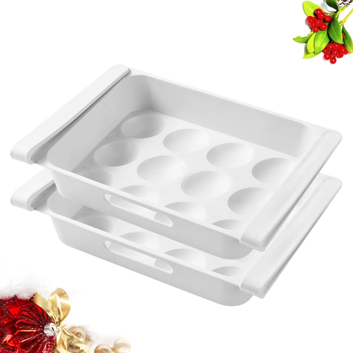 4 Piezas Caja De Almacenamiento del Refrigerador Cajas Organizadoras Cajones Huevo Bandeja De Almacenamiento