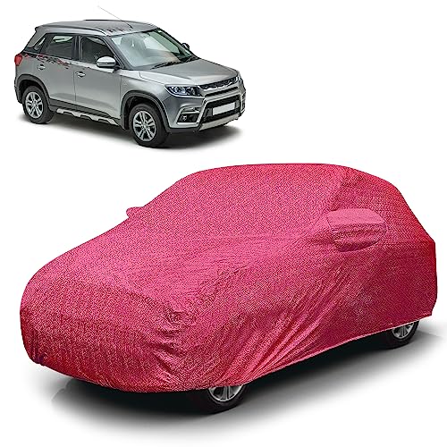 Image of Car Cover Waterproof RT-I for Maruti Vitara Brezza [Year 2015 Onwards] - Vitara Brezza Car Cover Dust & UV Protection Vitara Brezza Car Body Cover with Mirror Pocket Soft Cotton Lining