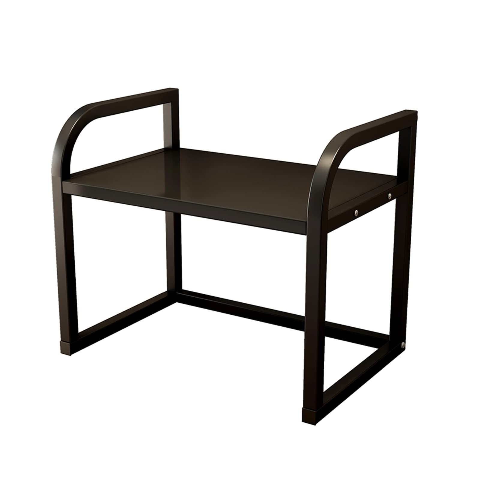 Druckerständer 2-stöckiger Desktop-Druckerständer aus Holz, Schreibtisch, Druckertisch, Mehrzweck-Druckerregal for das Heimbüro, Organizer for Aufbewahren von Faxgeräten, Scannern (schwarz) Druckerhal
