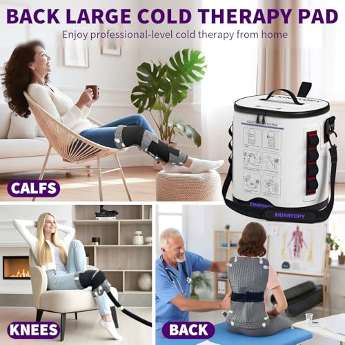 Image of Cold Therapy Machine with Programmable Timer, Portable Ice Machine for Knee After Surgery, Knee Replacement Recovery System (Hip Pad+ Machine)