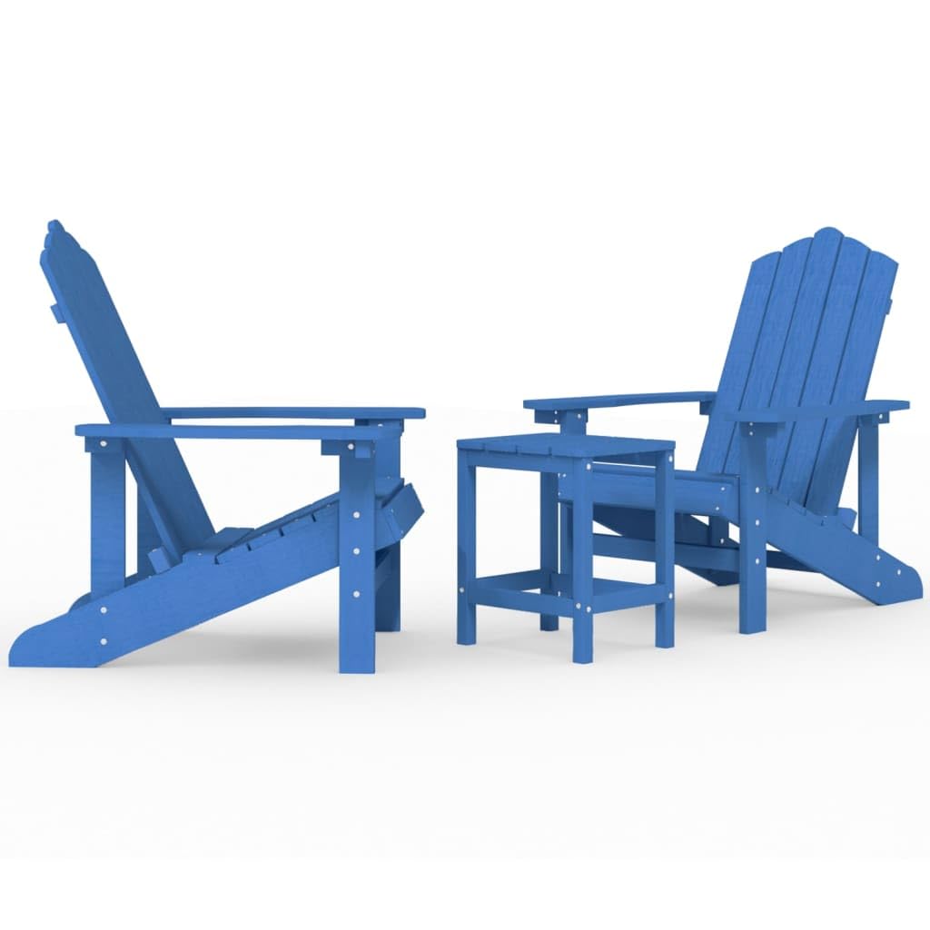 Chaises de jardin Adirondack bleu aqua pour savourer vos après-midis au soleil sur le patio