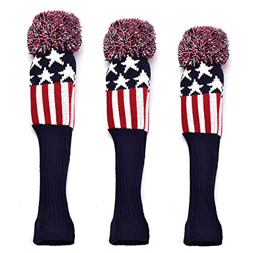 image for GOOACTION 3PCS Knitted Golf Head Covers 1-3-5 for Driver and Fairway W