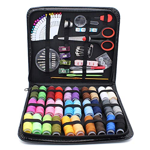 Subtop Kit de Costura con 101 pcs Accesorios de Costura y Bolsa de Transporte, Premium Accesorios Portátil Costurero de Viaje para Sastre, Familia, Principiante, Hogar, Viajes y Uso de Emergencia