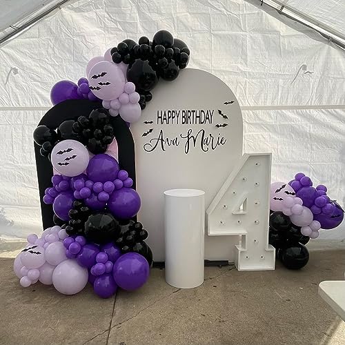 Image of KBZVNAF Dark Purple Latex Party Balloons 50 Pack 12 inch | Purple Helium Matte Balloons for Birthday Wedding Baby Shower Halloween Party Decorations