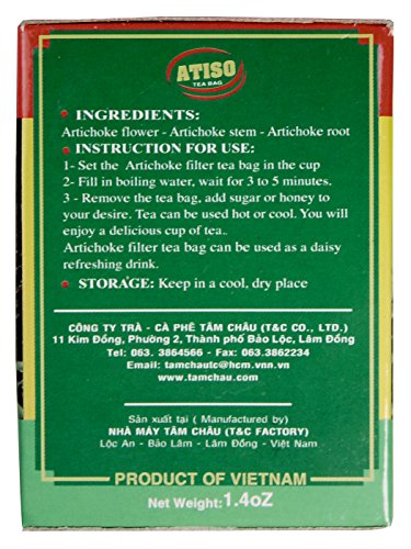 Artichoke Tea, 3 Boxes of 20 Teabags, 120 Grams
