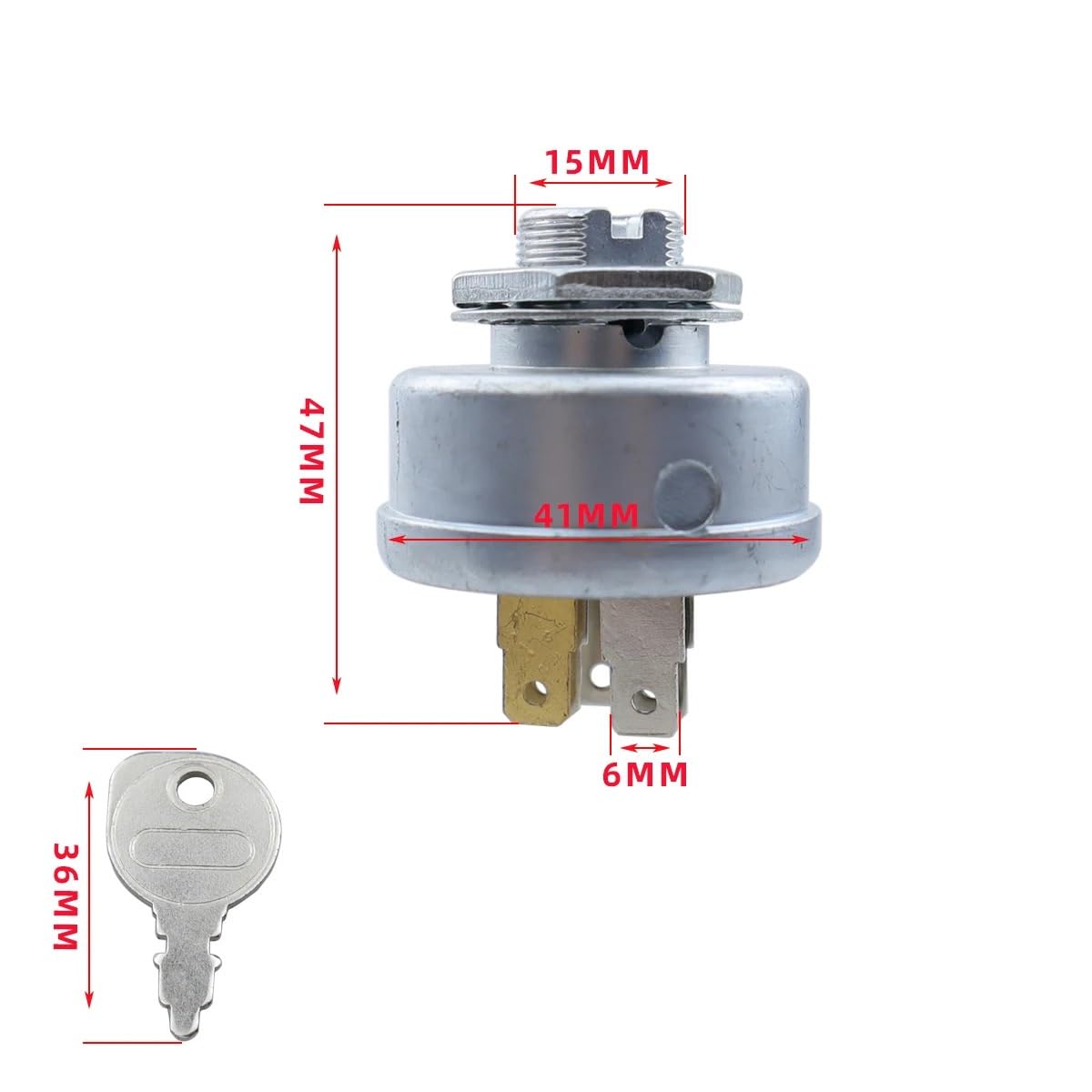 Interruptor de Encendido del Tractor Compatible Con MTD 725-0267A, Cortacésped, Encendido De Césped, Interruptor De Arranque De 5 Palas Con Llaves 725-0267 925-0267A