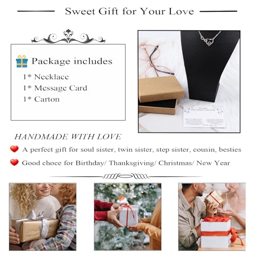 OKEYCH Dearest Sister Necklace From Brother, Sister Jewelry Gift from Brother, To My Sister Necklace, Sister Birthday Gift4