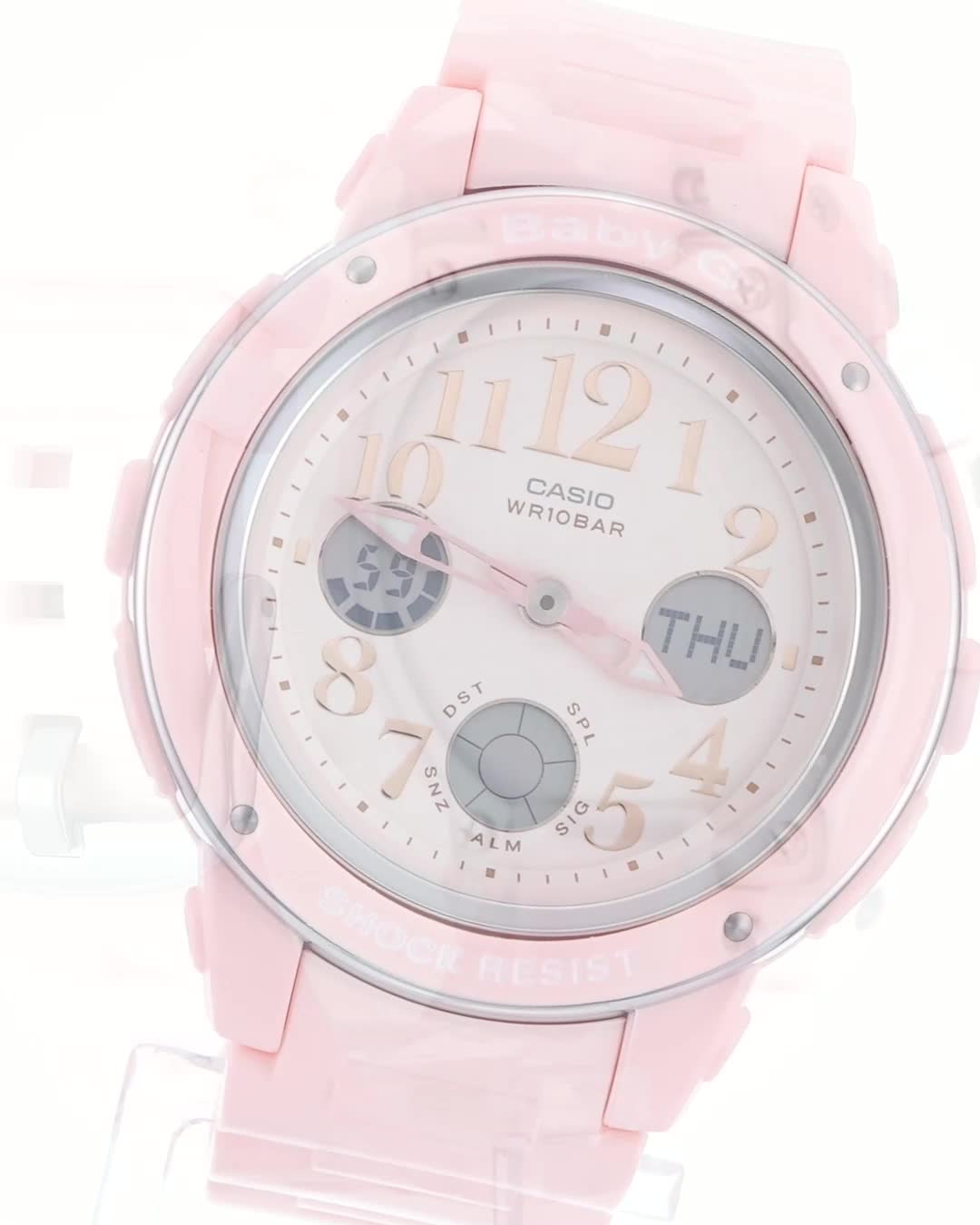 電池交換済み【カシオ】三つ目ベビージー 腕時計 BGA-150EF ピンク×銀 BGA-150EF-7BJF | CASIO