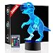 Produktbild Dinosaurier 3D Illusion Nachtlicht, Jawell 16 Farben Touch Switch Dekoration Lampen mit Fernbedienung