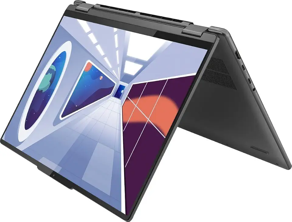 Lenovo Yoga 7i 2 em 1 16 polegadas WUXGA Laptop Touchscreen, Intel Core i5-1335U, 8GB RAM, 512GB SSD, teclado retroiluminado, leitor de impressão digital, Windows 11 Home, cinza tempestade