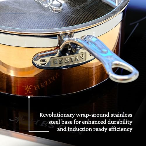 Image of Hestan - CopperBond Collection - 100% Pure Copper Sauce Pan, Induction Cooktop Compatible, 4 Quart