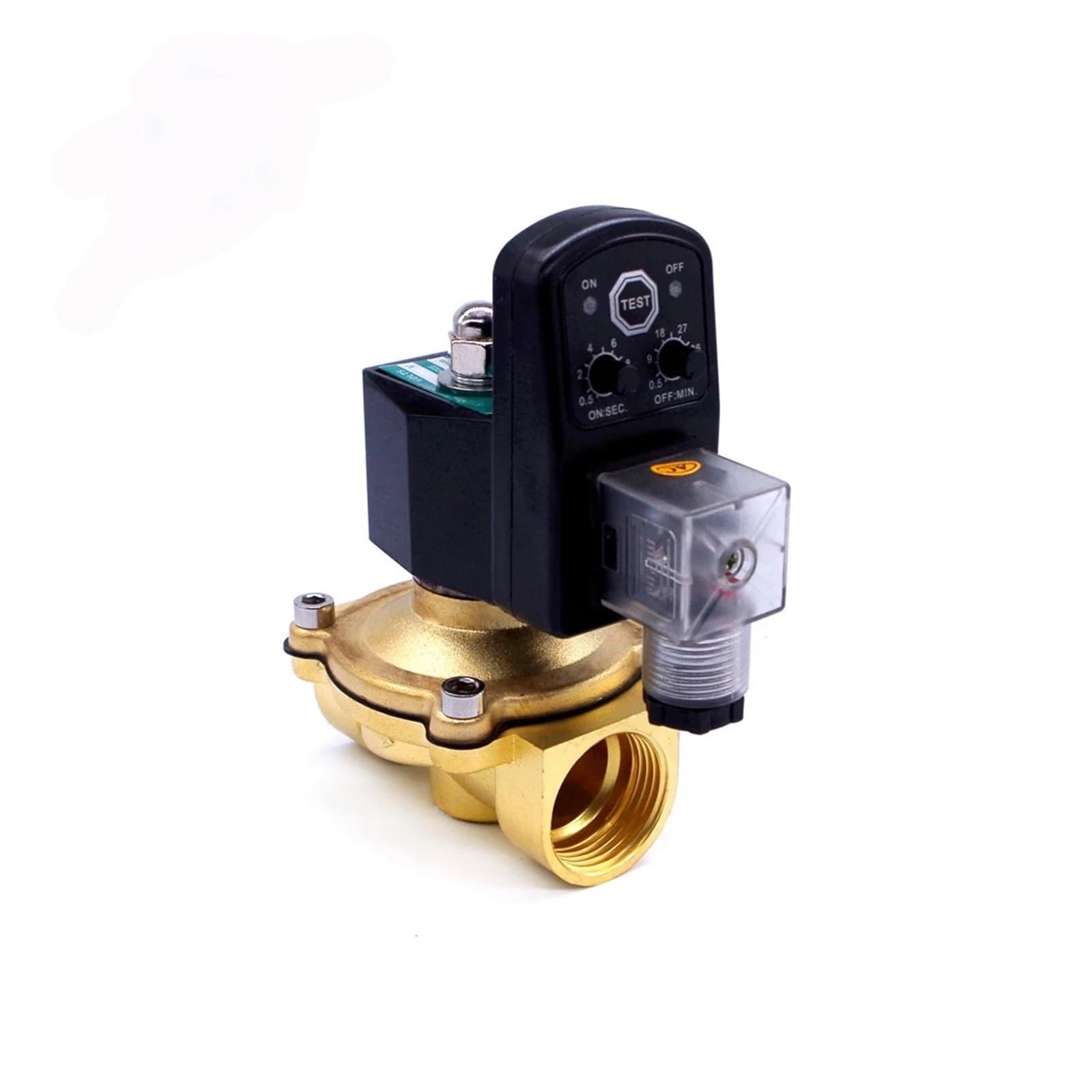 Elettrovalvola temporizzata NC 3/8-2" 24V 110V 220V Ottone Aria Acqua