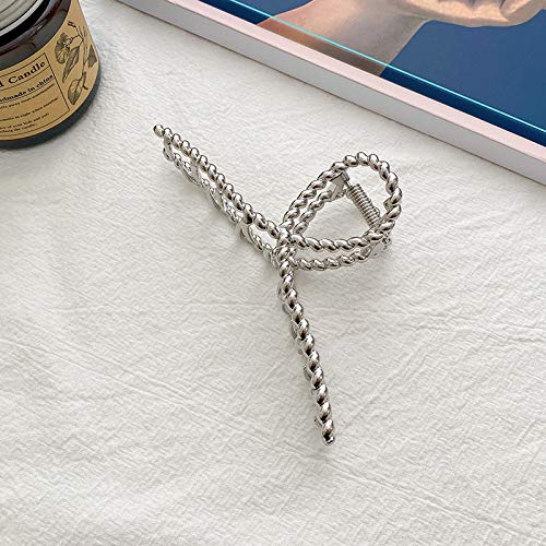 EZ_Peach ヘアクリップ バレッタ 大人 お洒落ヘアアクセサリー クリップ オシャレ バンス 大きめ 上品 光沢 金属 ゴールド シンプル 髪留め 髪飾り キラキラ 無地 オフィス 通勤 結婚式 強力 オンオフ両用 お風呂 レディース…