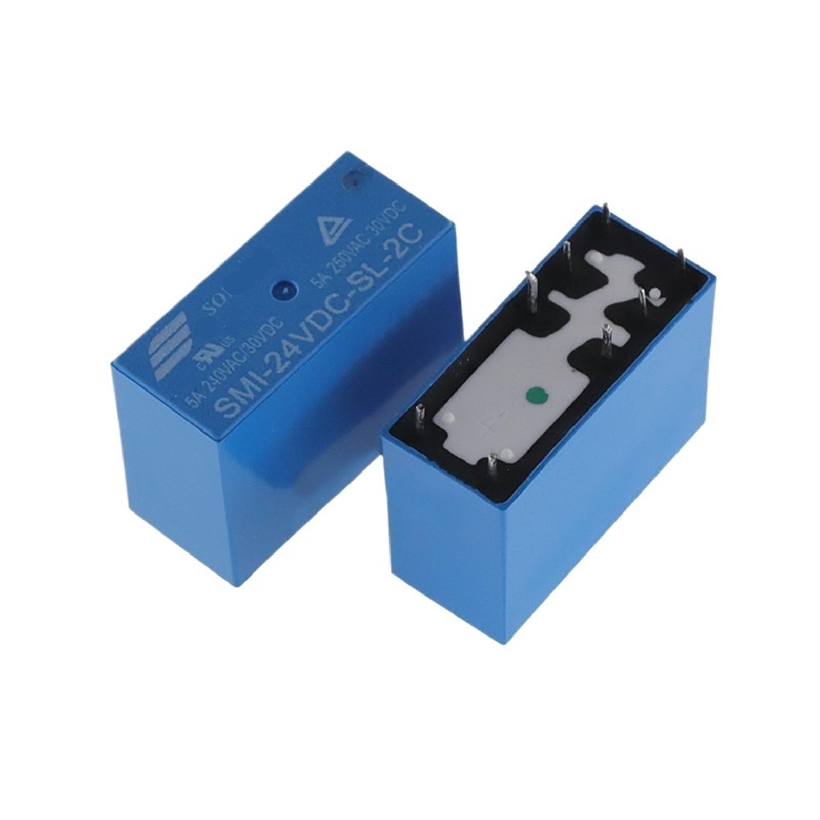 Lot de 5 relais électromécaniques SMI commande 12V et 24V DC - 3