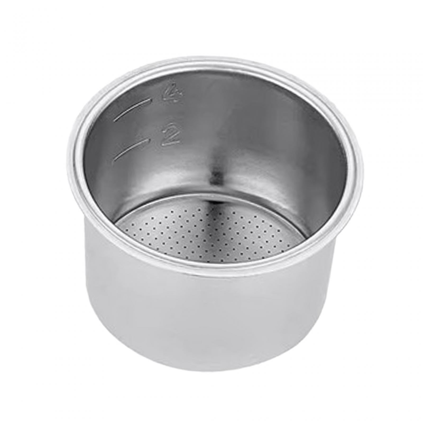 3 Filtros de Café de Acero Inoxidable, Cesta Presurizada Reutilizable, Base Desmontable, Accesorio para Café, Ideal para Baristas, Cafeterías