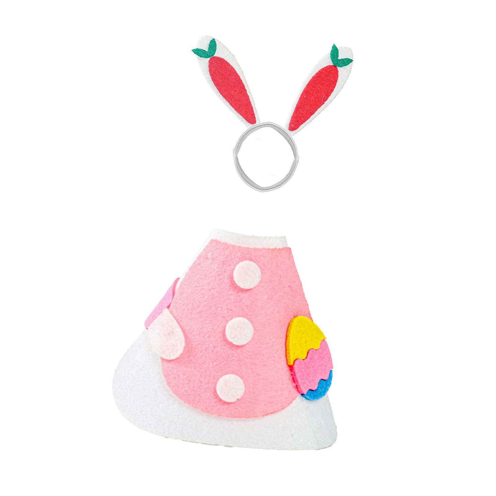 Jazuaiao Desk Geese Figurine Costume with Headband Felt Cloth Geese Clothing for Easter Decoration and Patricks Day Celebration Easter Decoration