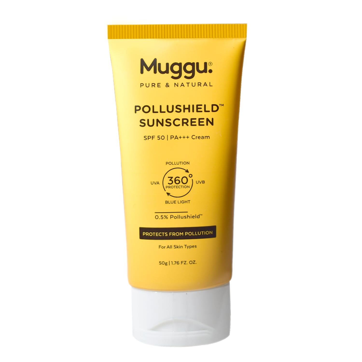 Skincare Pollushield Sunscreen SPF 50 PA+++ | Water Resistant With 0.5% Pollushield | Sunscreen for All Skin Type for Women & Men | Protects from Pollution UVA & UVB Protection Rays - 50gm