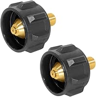 Vista 5 de Hooshing QCC1 - Adaptador de propano para ajuste de gas con rosca de tubo macho NPT de 1/4 pulgadas, paquete de 1