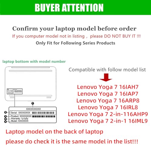 Funda para Laptop 16" Lenovo Yoga 7 PU Cuero Negra miniatura 2