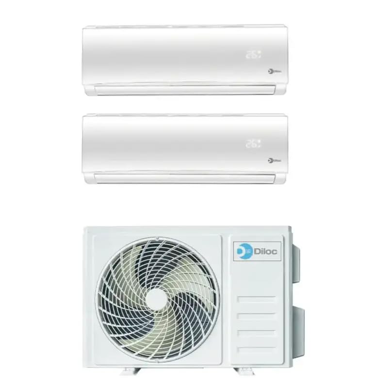Climatizzatore Condizionatore Inverter Diloc Over dual split 9+12 9000+12000 Btu D.Over214 R 32 A++ Wi-fi Opzionale