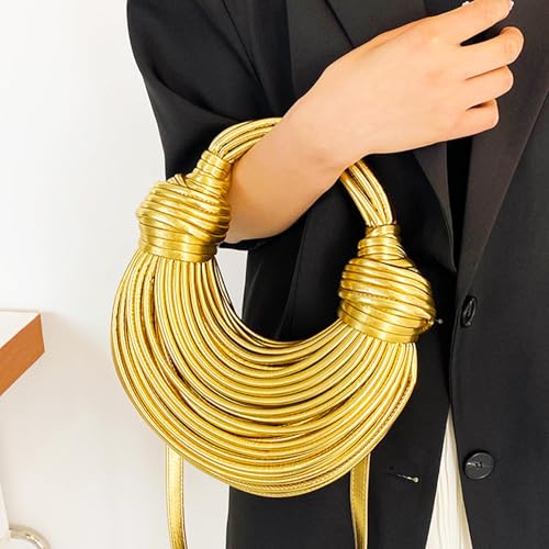 Bolso Clutch para mujer dorado para fiesta miniatura 2
