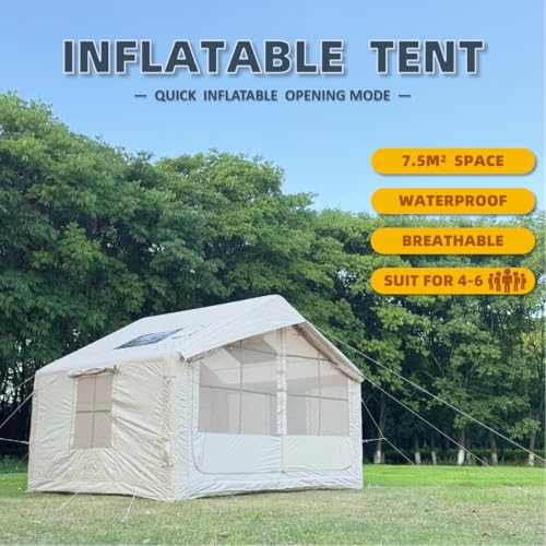 Carpa inflable para camping 4-6 personas con bomba manual miniatura 2
