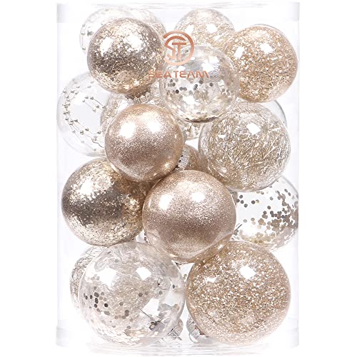 Sea Team Christbaumkugeln Set aus transparentem Kunststoff,...