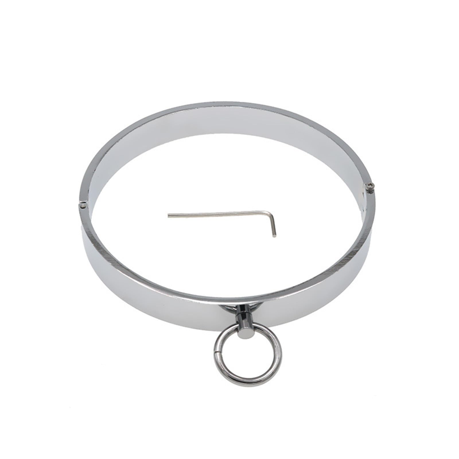 SM Collar De Esclavo De Metal con Cadena De Lazo para Cinturón Juego De Roles Collar De Anillo O Bdsm Juego Porno Cuello Collar Restricción Juguete Sexual Mujeres Hombres(Black Schwarz,140mm)