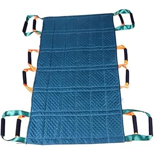 FXJ Positionering Bed Pad voor Draaien Lifting Sliding Patiënt Transfer Sheet met Versterkte Handvatten Herbruikbare Wasbare Draw Sheet Ziekenhuis Bed Pads voor Incontinentie Bariatrische Ouderen