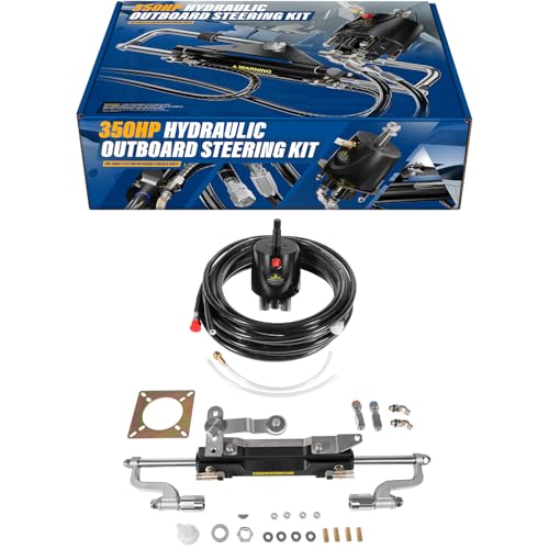 Bonbo 350HP Boat Outboard Hydraulic Steering System Kit Fits for Yamaha/Suzuki/Honda/Mercury/Nissan/Tohatsu, Including Hydraulic Steering Cylinder, Helm Pump and Cuttable Hose by Bonbo - Image 2